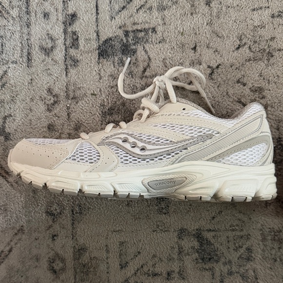 Saucony Women's Light Beige Mesh Sneakers - Picture 3 of 4